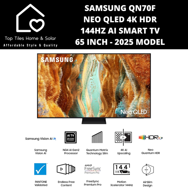 Samsung QN70F Neo QLED 4k HDR 144Hz Ai Smart TV - 65 Inch