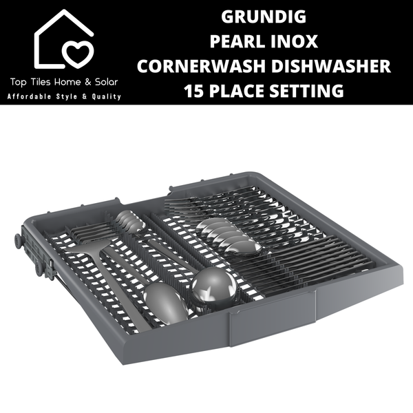 Grundig Pearl Inox CornerWash Dishwasher - 15 Place Setting