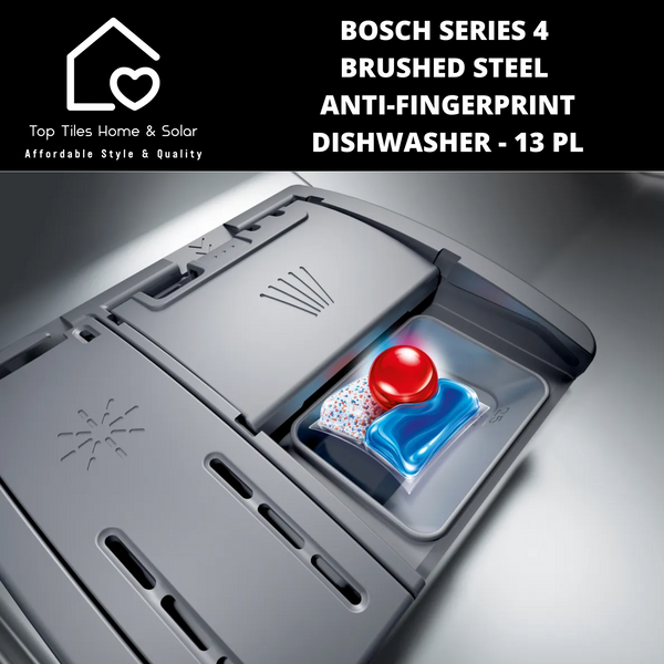 Bosch Series 4 - Brushed Steel Anti-Fingerprint Dishwasher - 13 Place Setting