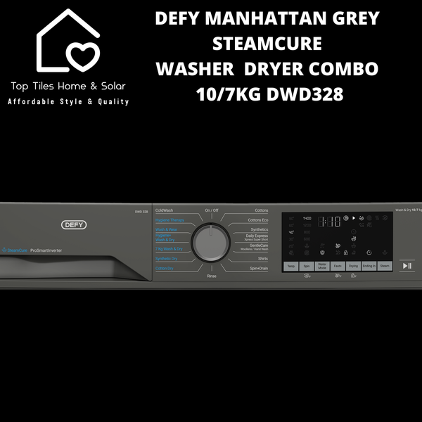Defy Grey SteamCure Washer  Dryer Combo -  10/7kg DWD328