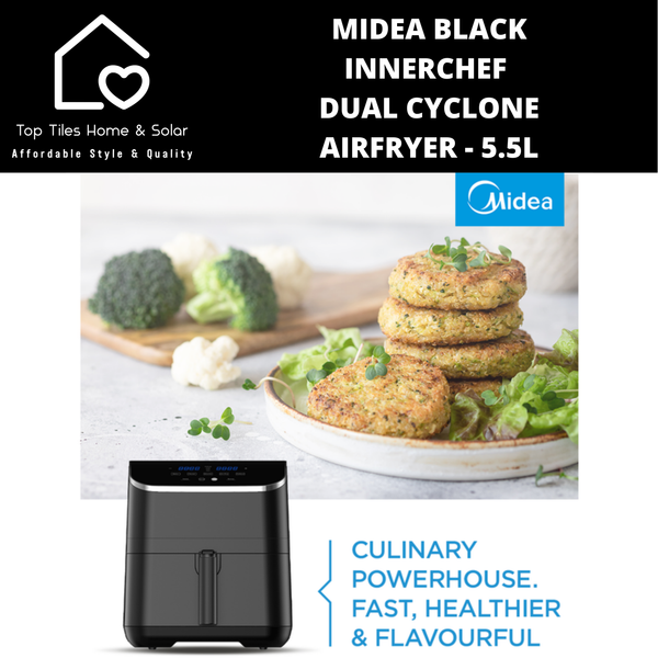 Midea Black InnerChef Dual Cyclone Airfryer - 5.5L
