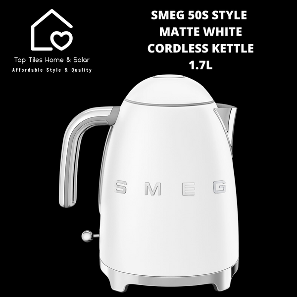 Smeg 50s Style Matte White Cordless Kettle - 1.7L