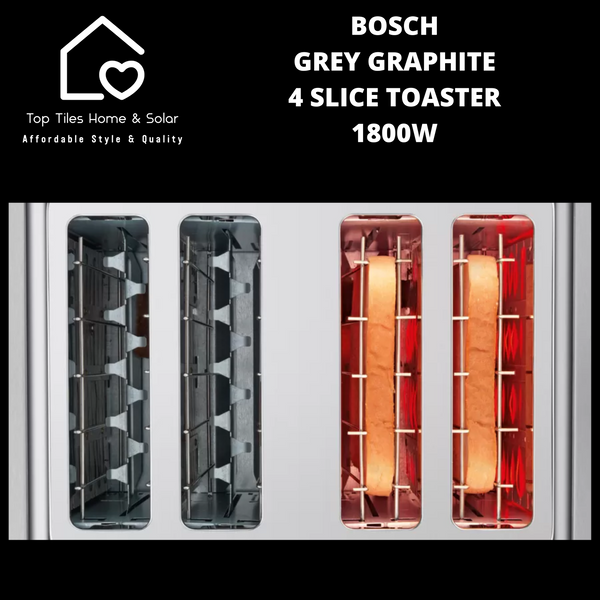Bosch Grey Graphite 4 Slice Toaster - 1800W