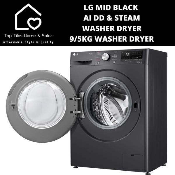 LG Mid Black AI DD & Steam Washer Dryer - 9/5kg Washer Dryer