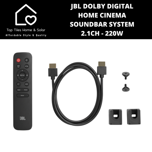 JBL Dolby Digital Home Cinema Soundbar System 2.1CH - 220W