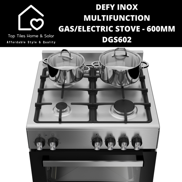 Defy Inox Multifunction Gas/Electric Stove - 600mm DGS602