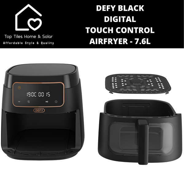Defy Black Digital Touch Control Airfryer - 7.6L DAF 3376 DB