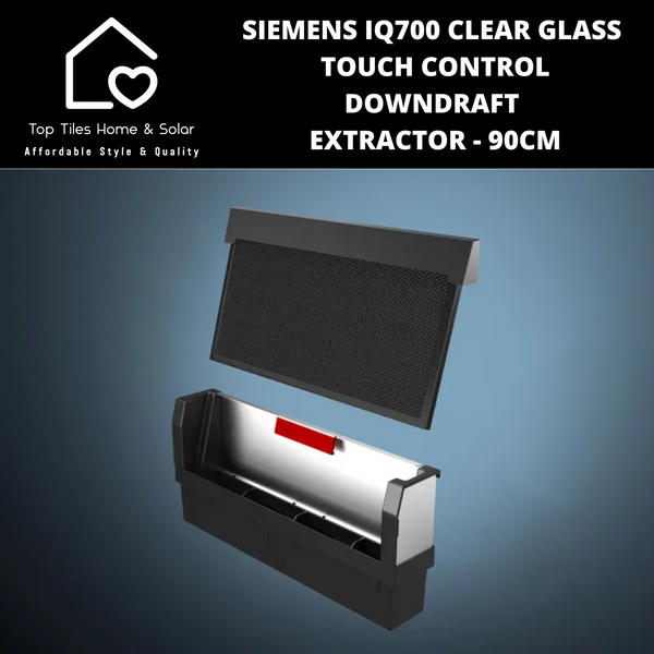 Siemens iQ700 Clear Glass Touch Control Down Draft Extractor - 90cm