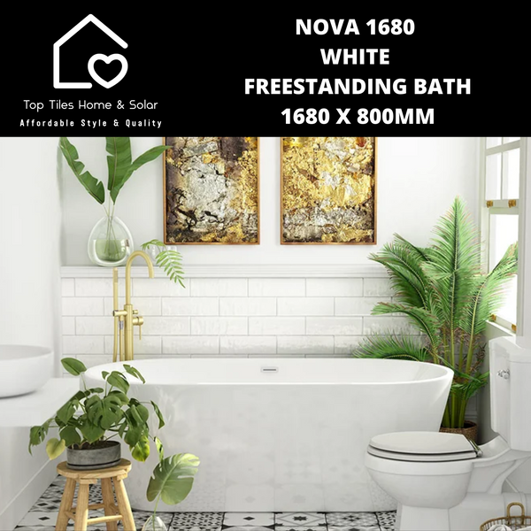 Nova 1680 White Freestanding Bath - 1680 x 800mm