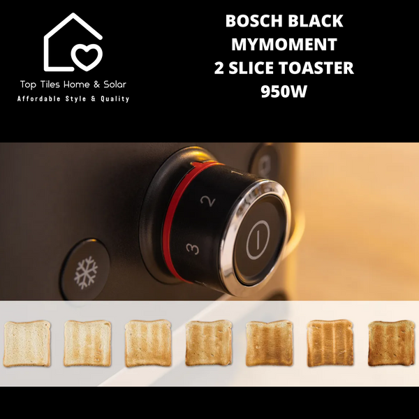 Bosch Black MyMoment 2 Slice Toaster - 950W