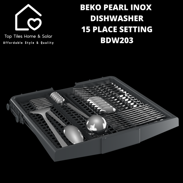 Beko Pearl Inox Dishwasher - 15 Place Setting - BDW203