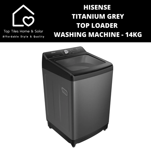 Hisense Titanium Grey Top Loader Washing Machine - 14kg