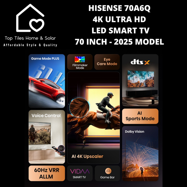 Hisense 70A6Q 4K UHD LED Smart TV - 70 Inch 2025 MODEL
