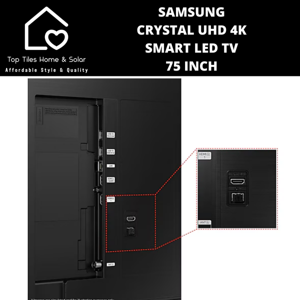 Samsung Crystal UHD 4K Smart LED TV - 75 Inch