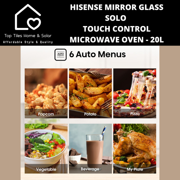 Hisense Mirror Glass Solo Touch Control Microwave Oven - 20L