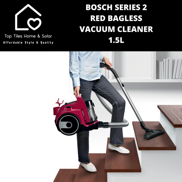 Bosch Series 2 - Red Bagless Vacuum Cleaner - 1.5L