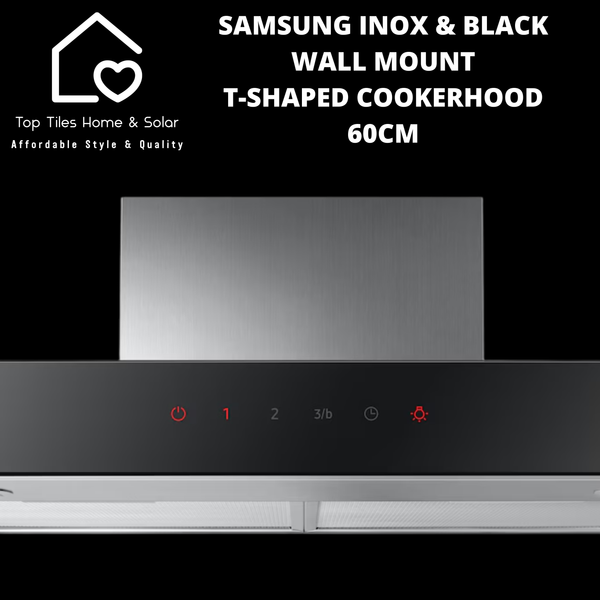 Samsung Inox & Black Wall Mount T Shaped Cookerhood - 60cm