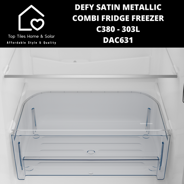 Defy Satin Metallic Combi Fridge Freezer C380 - 303L DAC631