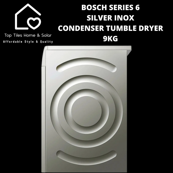 Bosch Series 6 - Silver Inox Condenser Tumble Dryer - 9kg
