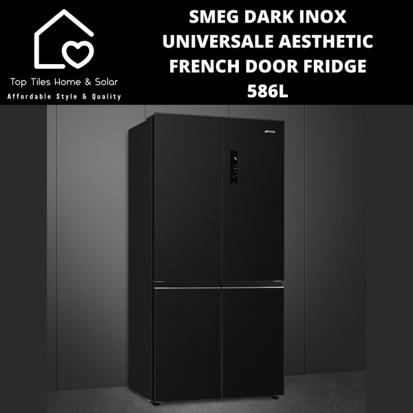 Smeg Dark Inox Universale Aesthetic French Door Fridge - 586L
