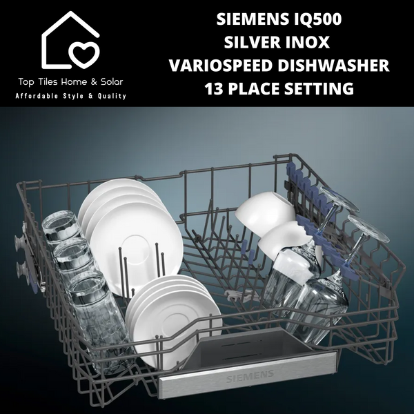 Siemens iQ500 - Silver Inox VarioSpeed Dishwasher - 13 Place Setting