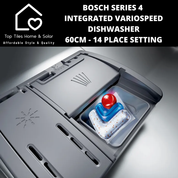 Bosch Series 4 - Integrated VarioSpeed Dishwasher - 60cm - 14 Place Setting