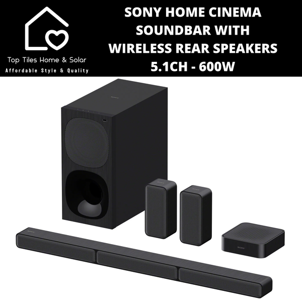 Sony Home Cinema Soundbar with Wireless Rear Speakers 5.1CH - 600W