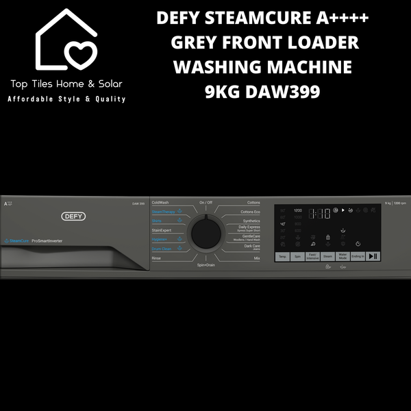 Defy SteamCure A+++ Grey Front Loader Washing Machine - 9kg DAW399