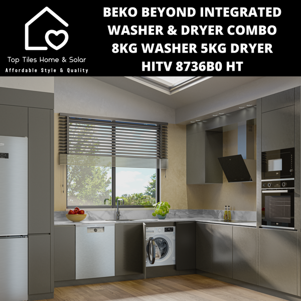 Beko Beyond Integrated Washer & Dryer Combo -  8kg Washer 5kg Dryer HITV 8736B0 HT