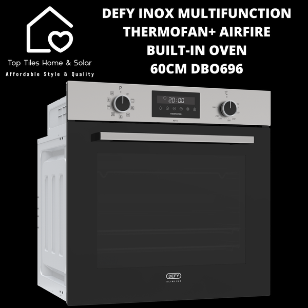 Defy Inox Multi-Function Thermofan+ AirFire Built-in Oven - 60cm DBO696