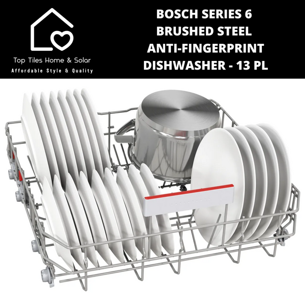 Bosch Series 6 - Brushed Steel Anti-Fingerprint Dishwasher - 13 Place Setting