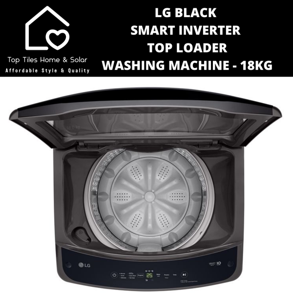 LG Black Smart Inverter Top Loader Washing Machine - 18kg