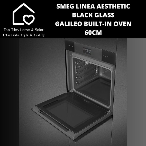 Smeg Linea Aesthetic Black Glass Galileo Built-in Oven – 60cm
