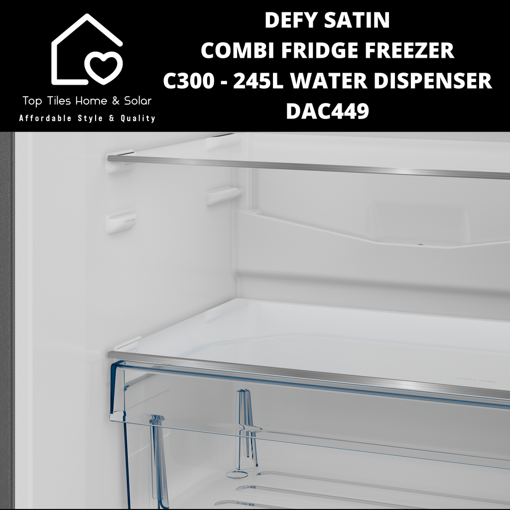 Dac449 Defy Satin Combi Fridge Freezer C300 - 245L Water Dispenser DAC449 ...