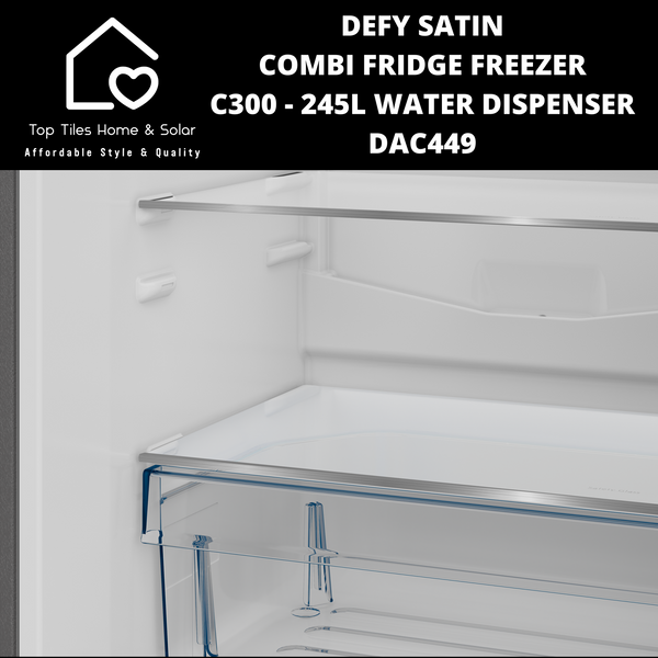 Dac449 Defy Satin Combi Fridge Freezer C300 - 245L Water Dispenser DAC449 ...