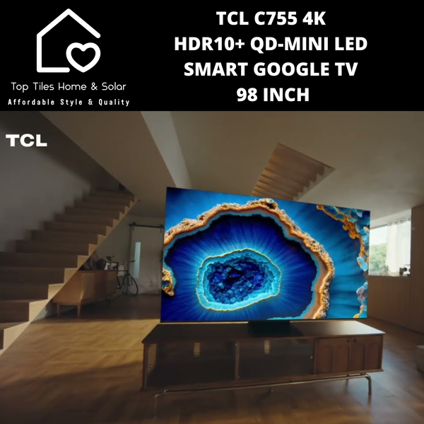 TCL C755 4K HDR10+ QD-Mini LED Smart Google TV - 98 Inch