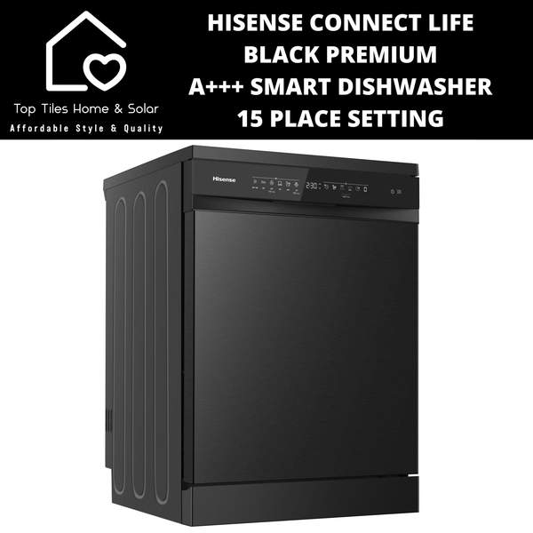 Hisense Black Premium A+++ Smart Dishwasher - 15 Place Setting