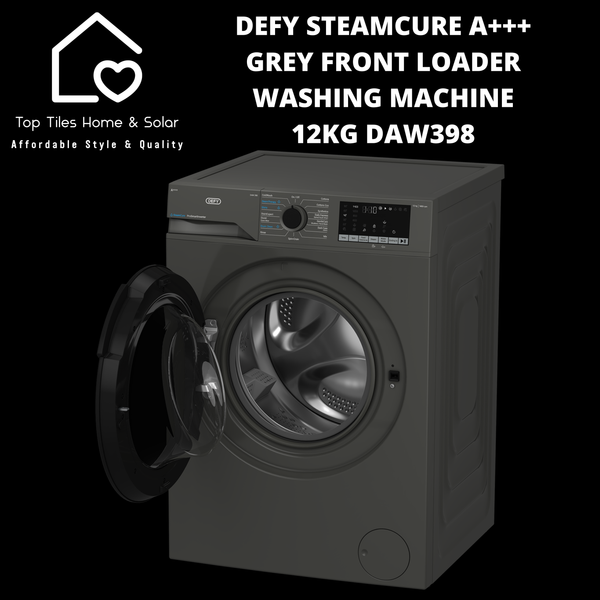 Defy SteamCure A+++ Grey Front Loader Washing Machine - 12kg DAW398