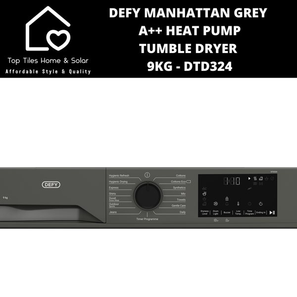Defy Manhattan A++ Grey Heat Pump Tumble Dryer - 9kg DTD324