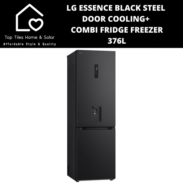 LG Essence Black Steel Door Cooling+ Fridge Freezer - 376L