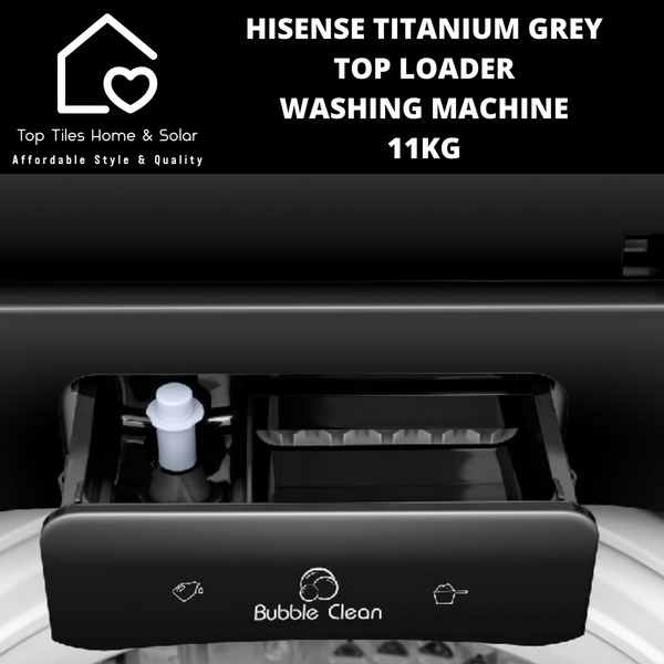 Hisense Titanium Grey Top Loader Washing Machine - 11kg