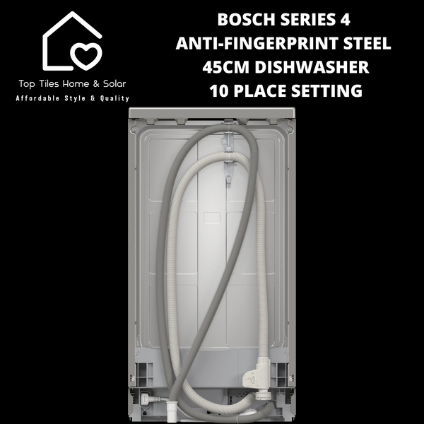 Bosch Series 4 - Anti-Fingerprint Brushed Steel 45cm Dishwasher - 10 Place Setting