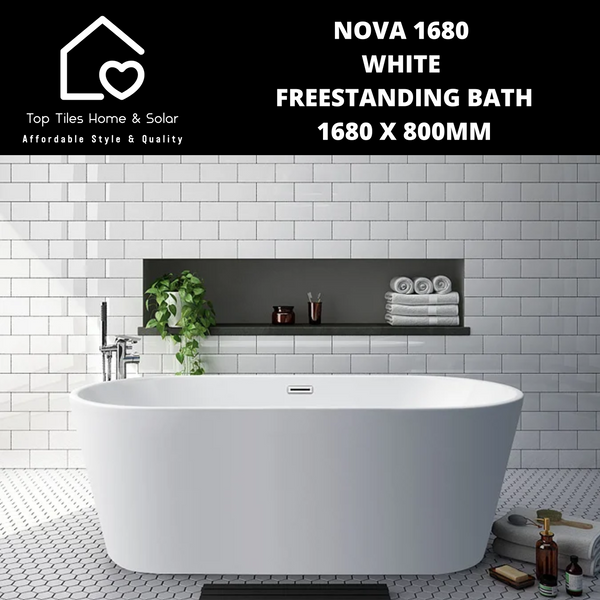 Nova 1680 White Freestanding Bath - 1680 x 800mm