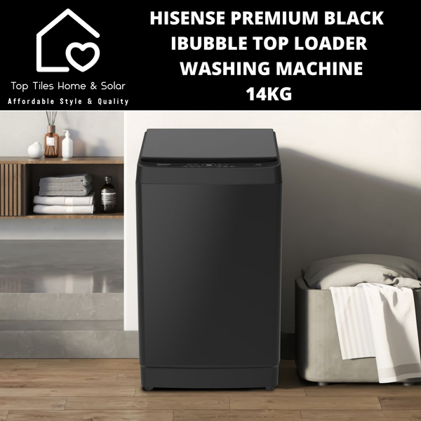 Hisense Premium Black Top Loader Aqua Save Washing Machine - 14kg