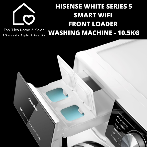 Hisense White Series 5 Smart Front Loader Washing Machine - 10.5kg