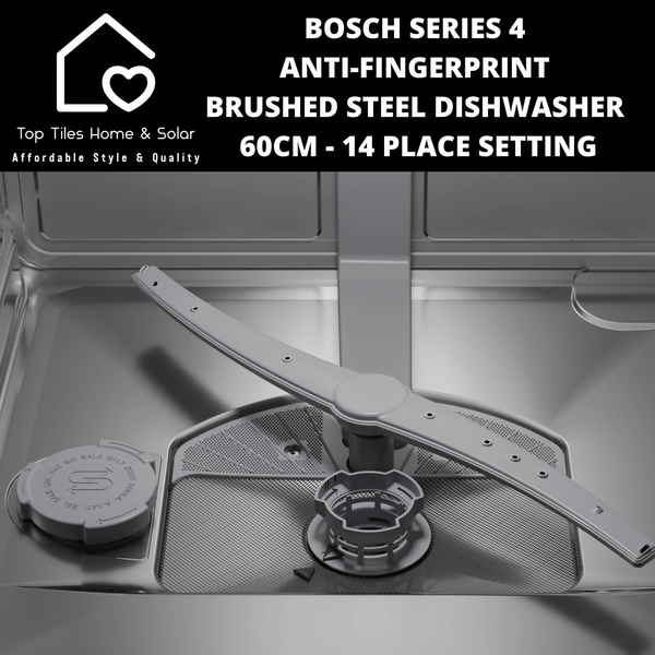Bosch Series 4 - Anti-Fingerprint Brushed Steel Dishwasher 60cm - 14 Place Setting