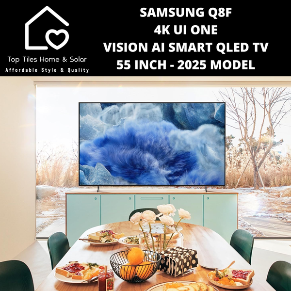 Samsung Q8F 4K UI ONE VISION AI Smart QLED TV - 55 Inch  2025 Model