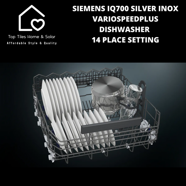 Siemens iQ700 - Silver Inox VarioSpeedPlus Dishwasher - 14 Place Setting