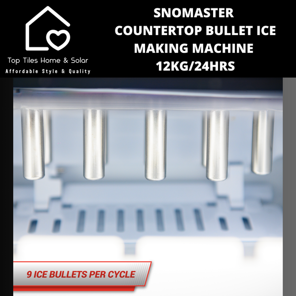 SnoMaster Countertop Bullet Ice Making Machine - 12kg/24Hrs