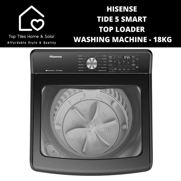 Hisense Tide 5 Smart Top Loader Washing Machine - 18kg